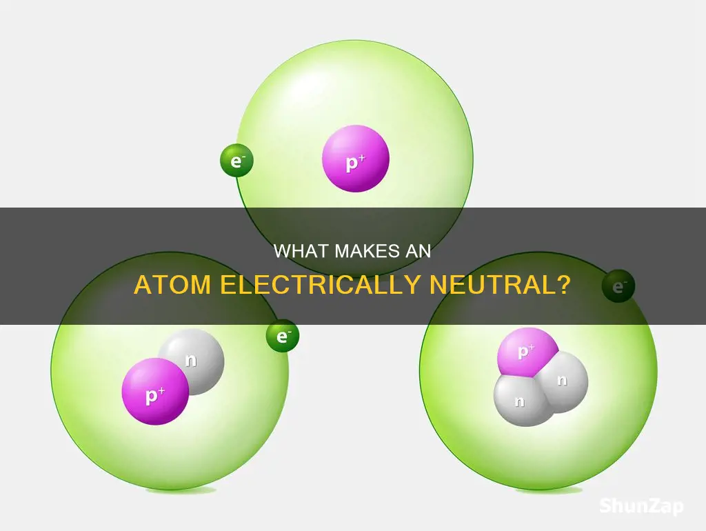 why is an atom electrically neutral meritnation