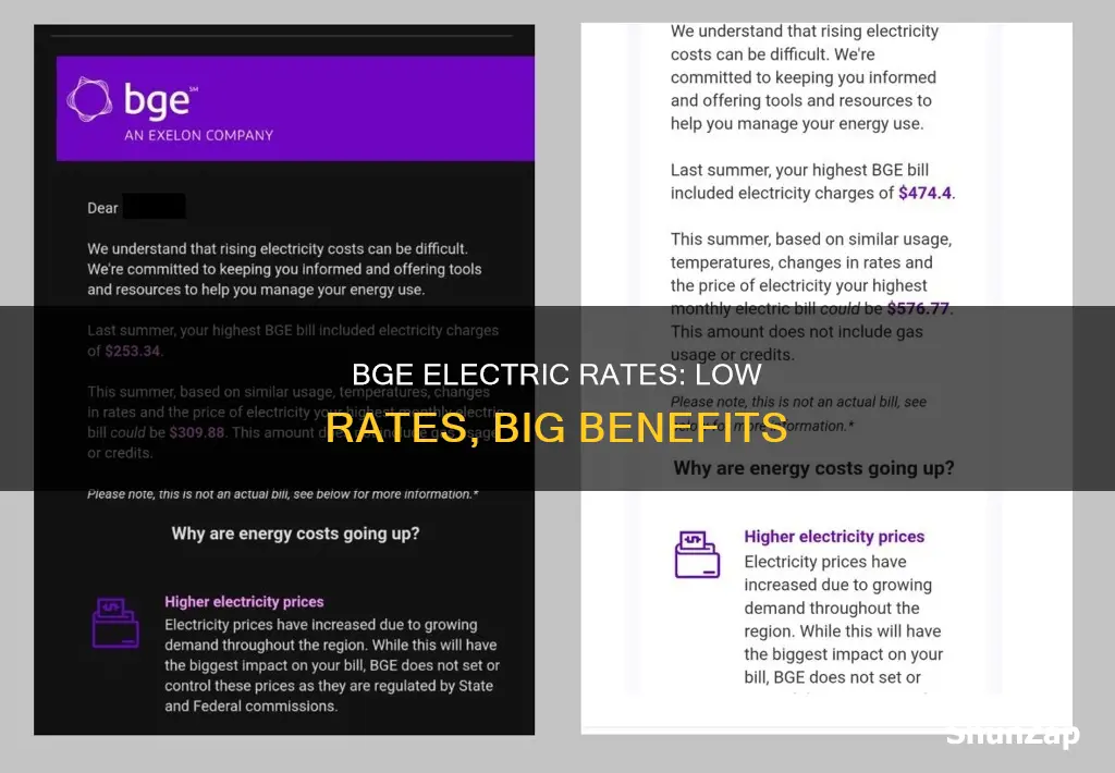why is bge electric rate so low