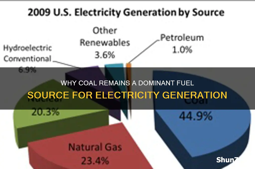 why is coal used for electric power