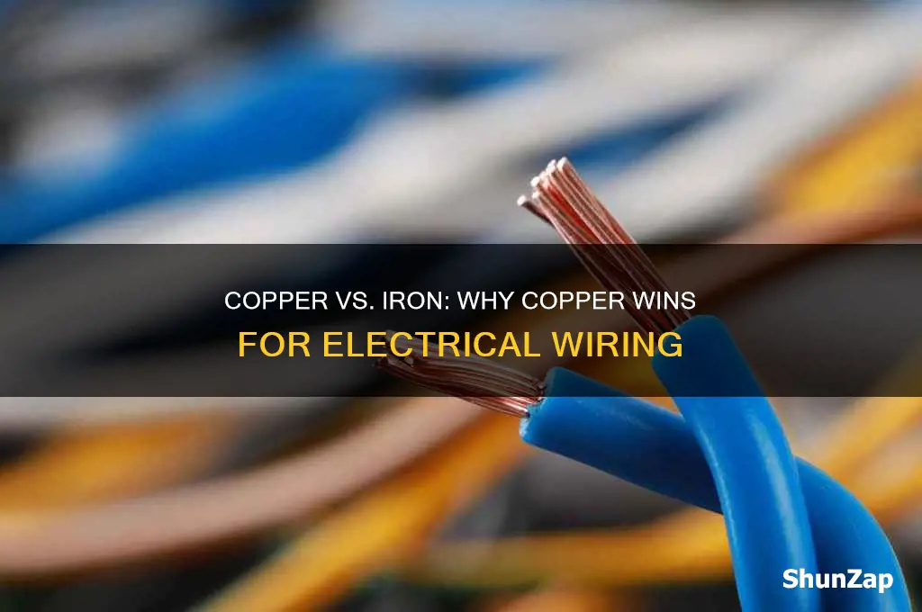why is copper used for electrical wiring and not iron