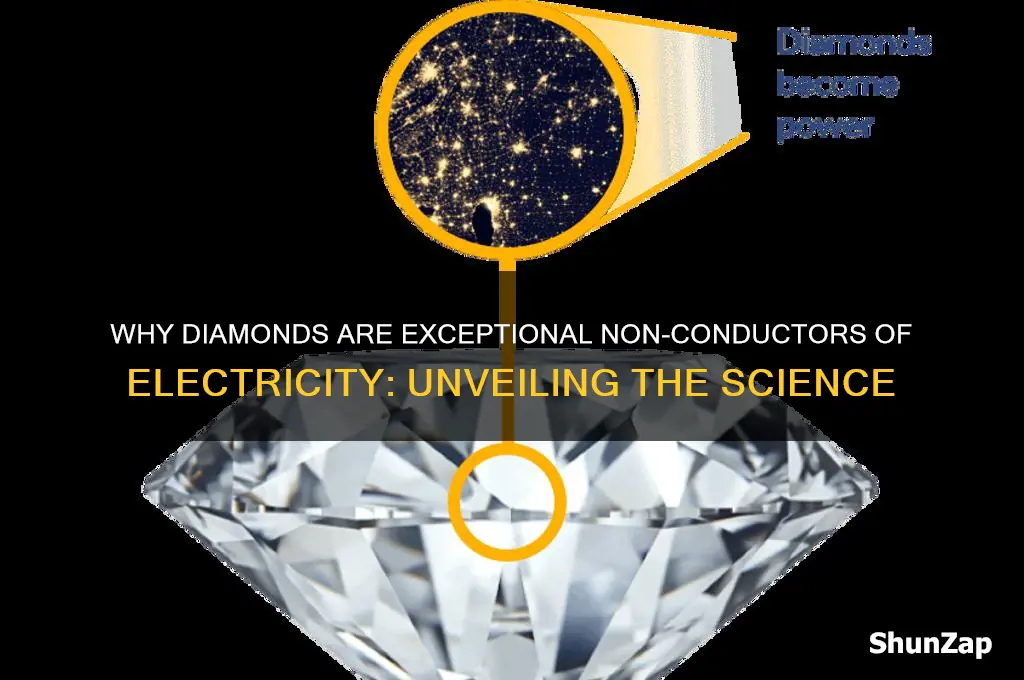 why is diamond used as a non conductor of electricity