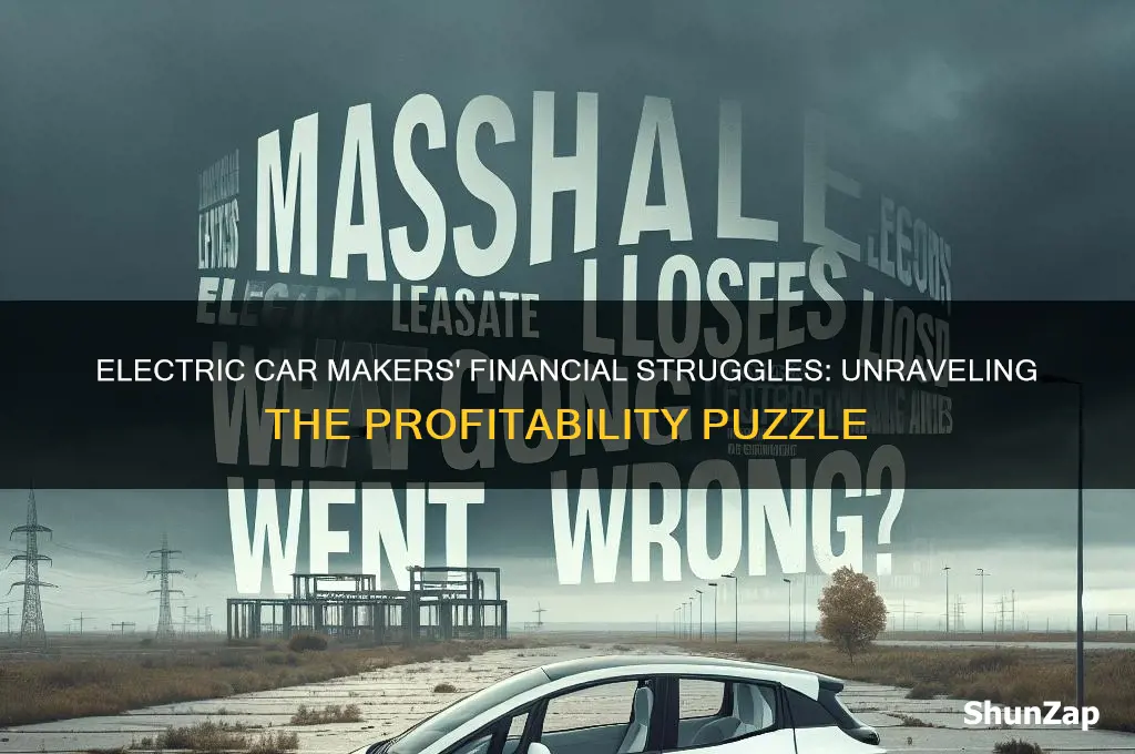 why is electric car makers losing money