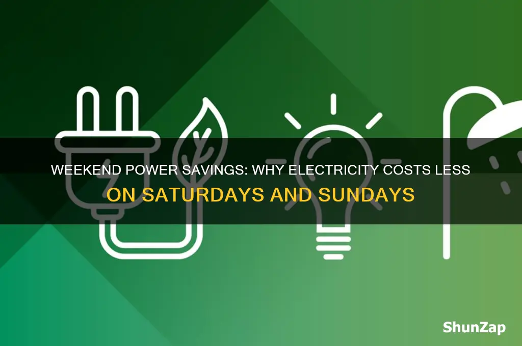 why is electrical use during weekends cheaper