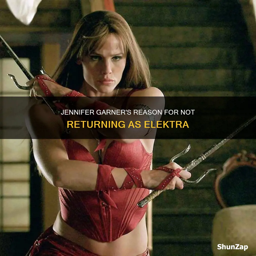 why is jennifer garner not doing electra