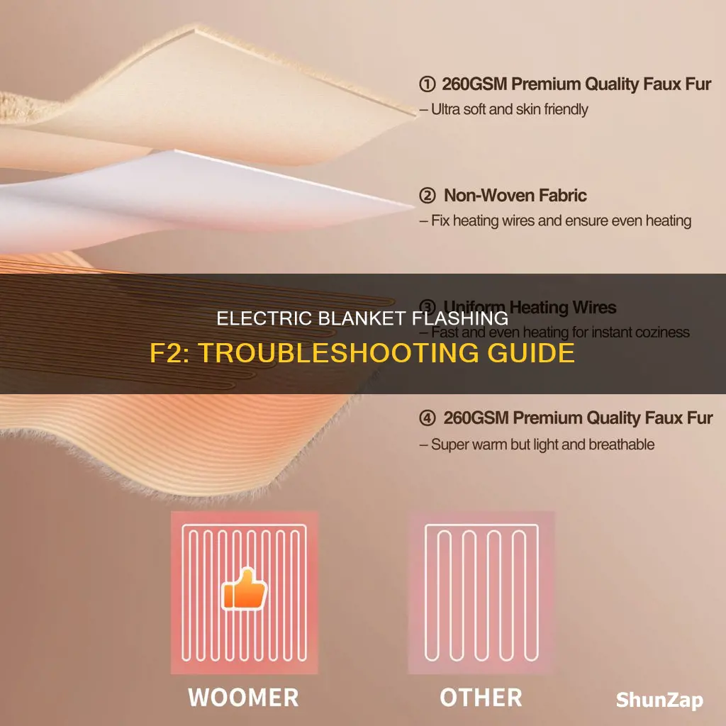 why is my electric blanket flashing f2