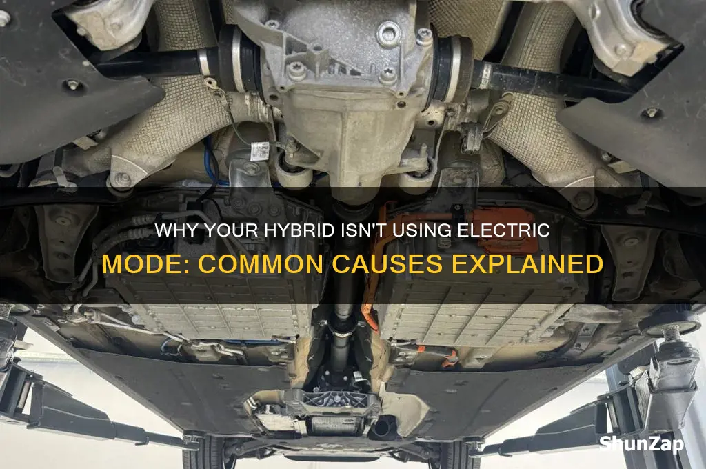 why is my hybrid not using electric