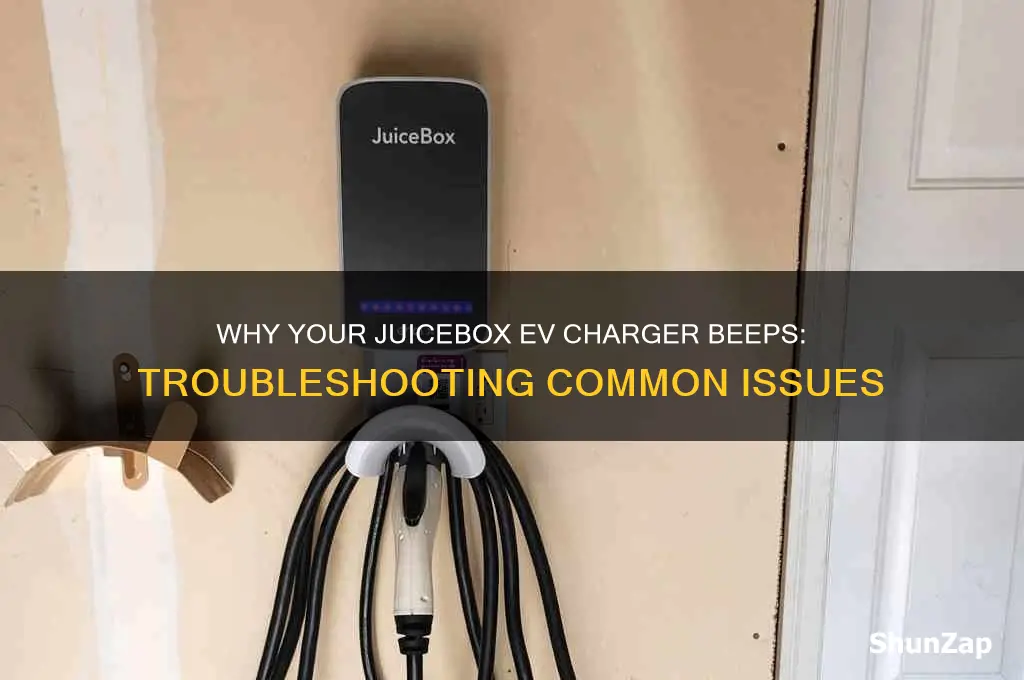why is my juice box electric car charger beeping