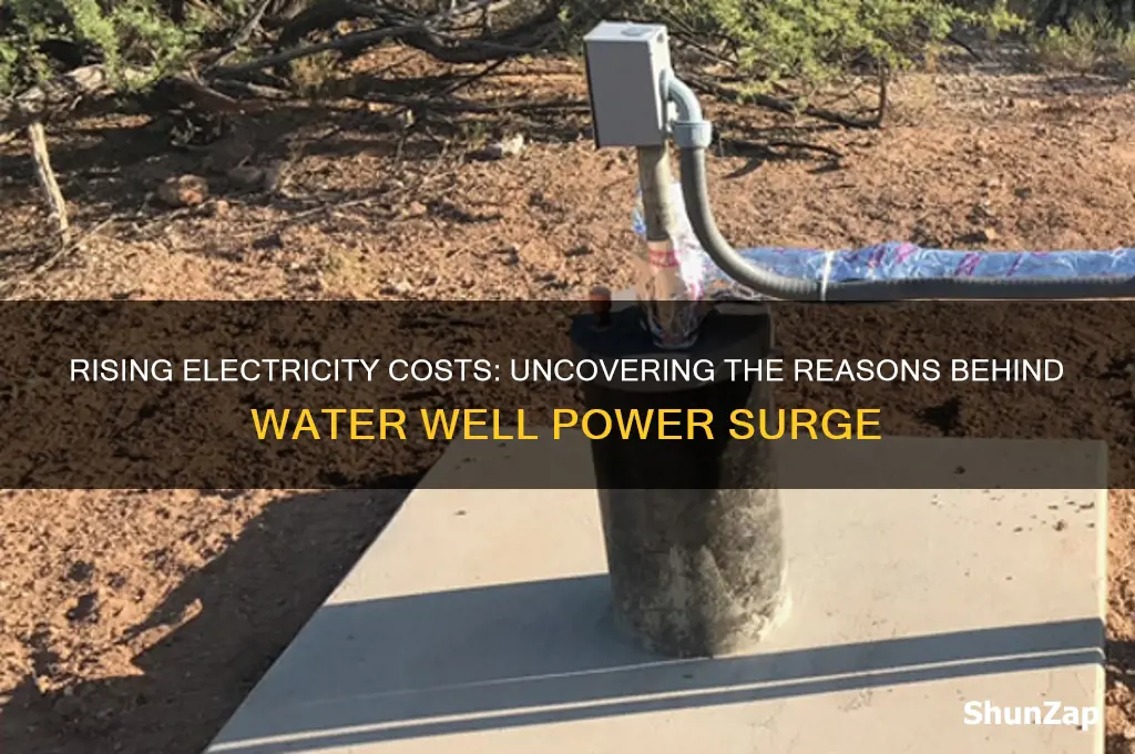 why is our water well using more electricity