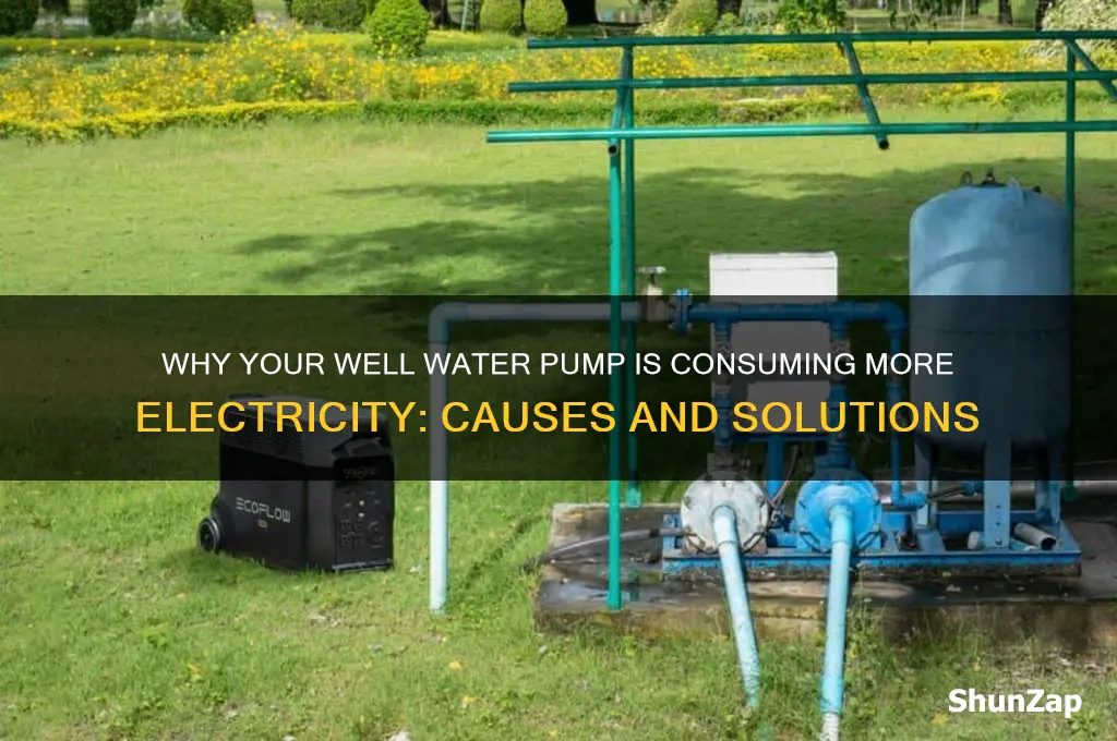 why is our well water pump using more electricity