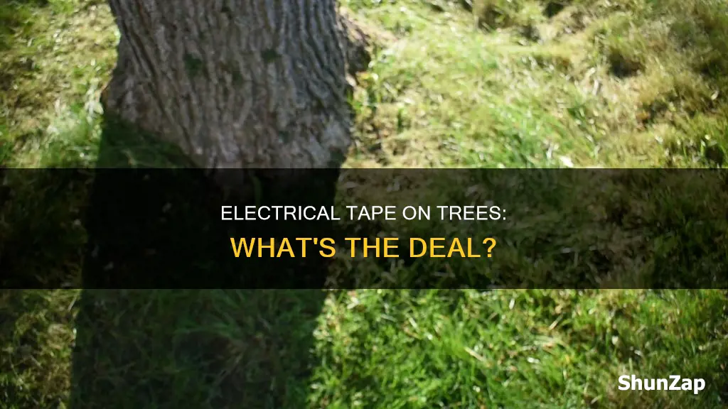 why is there electrical tape on trees