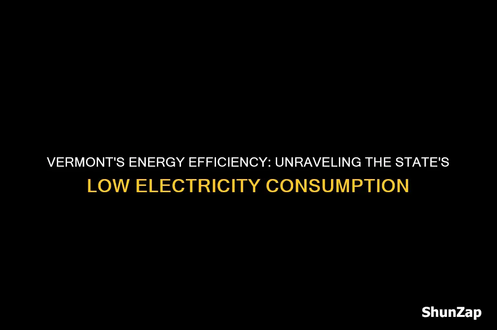 why is vermont electricity use so low