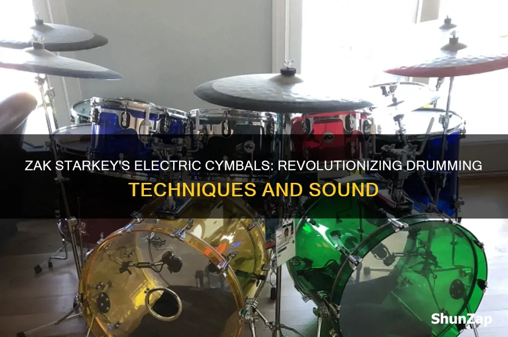 why is zak starkey using electric cymbals