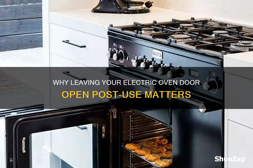 why leave an electric oven door open after using