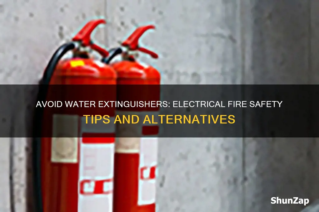 why not to use water extinguisher on electrical fire
