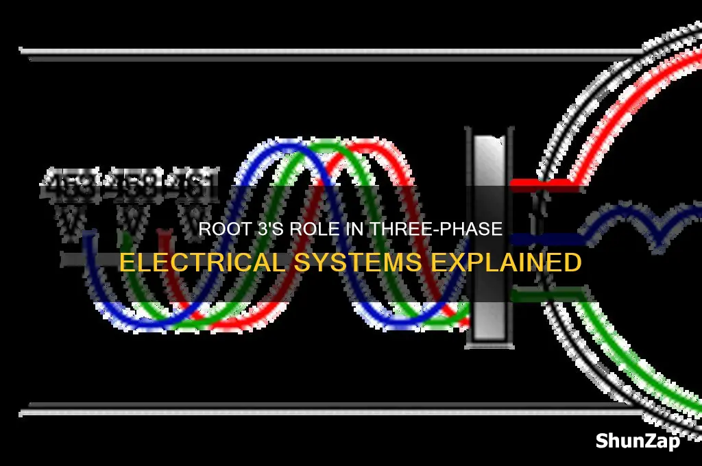 why root 3 use in three phase electrical system