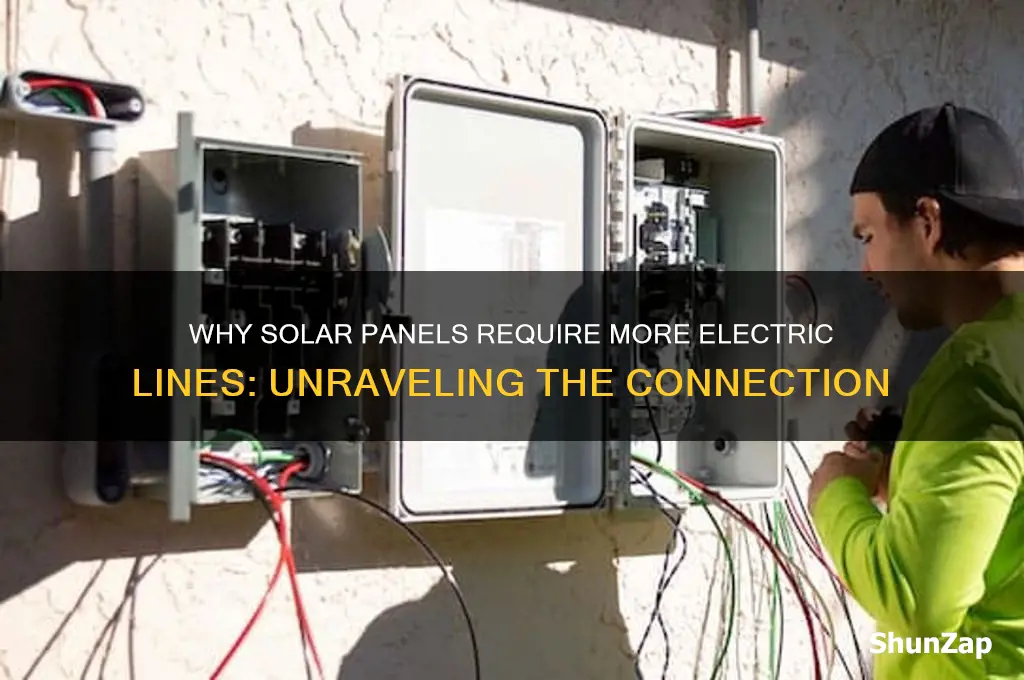 why solar panels use more electric lines