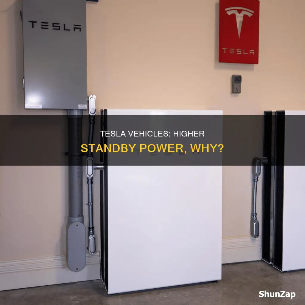 why tesla vehicles consume more electricity when standby