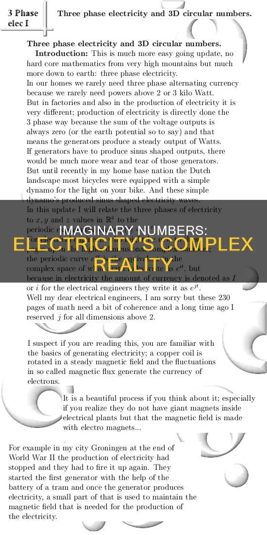 why there are imaginary numbers in electricity