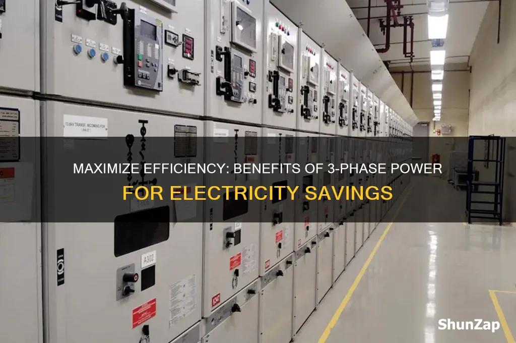 why use 3 phase power save on electricity