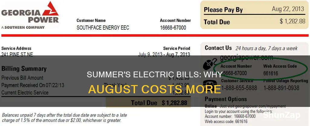 why we pay more electricity on august