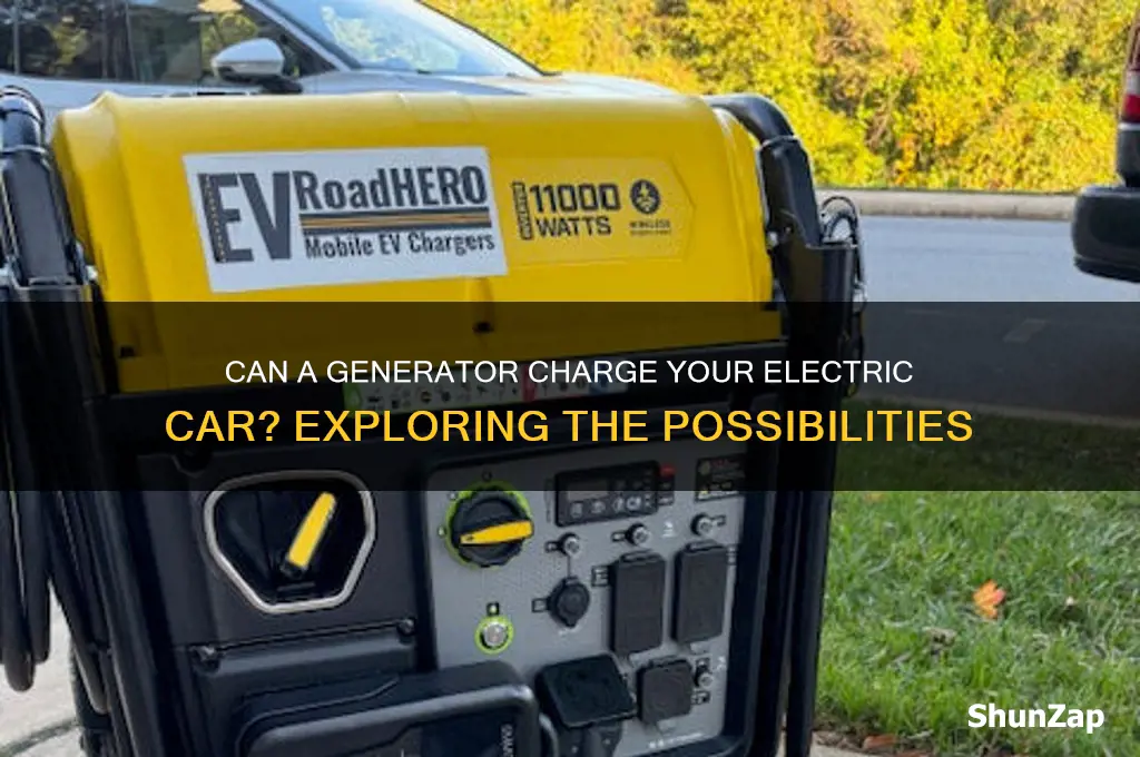 will a generator charge an electric car