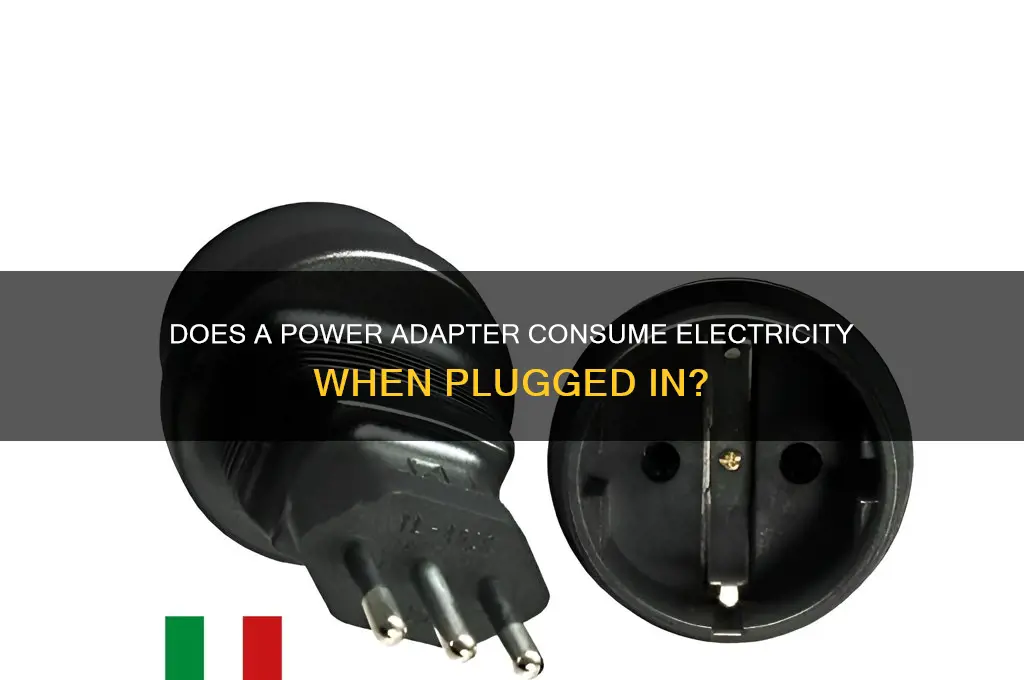 will a power adapter use electricity