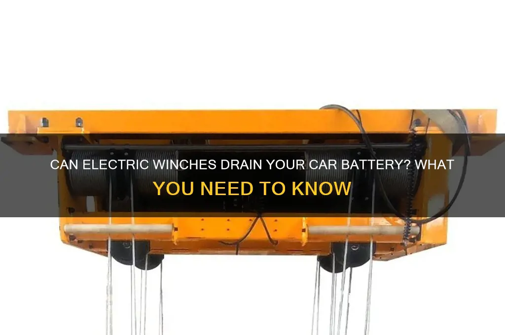 will electric wjnch kill car battery