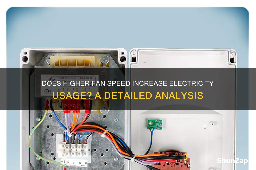 will turning up fan speed use more electricity
