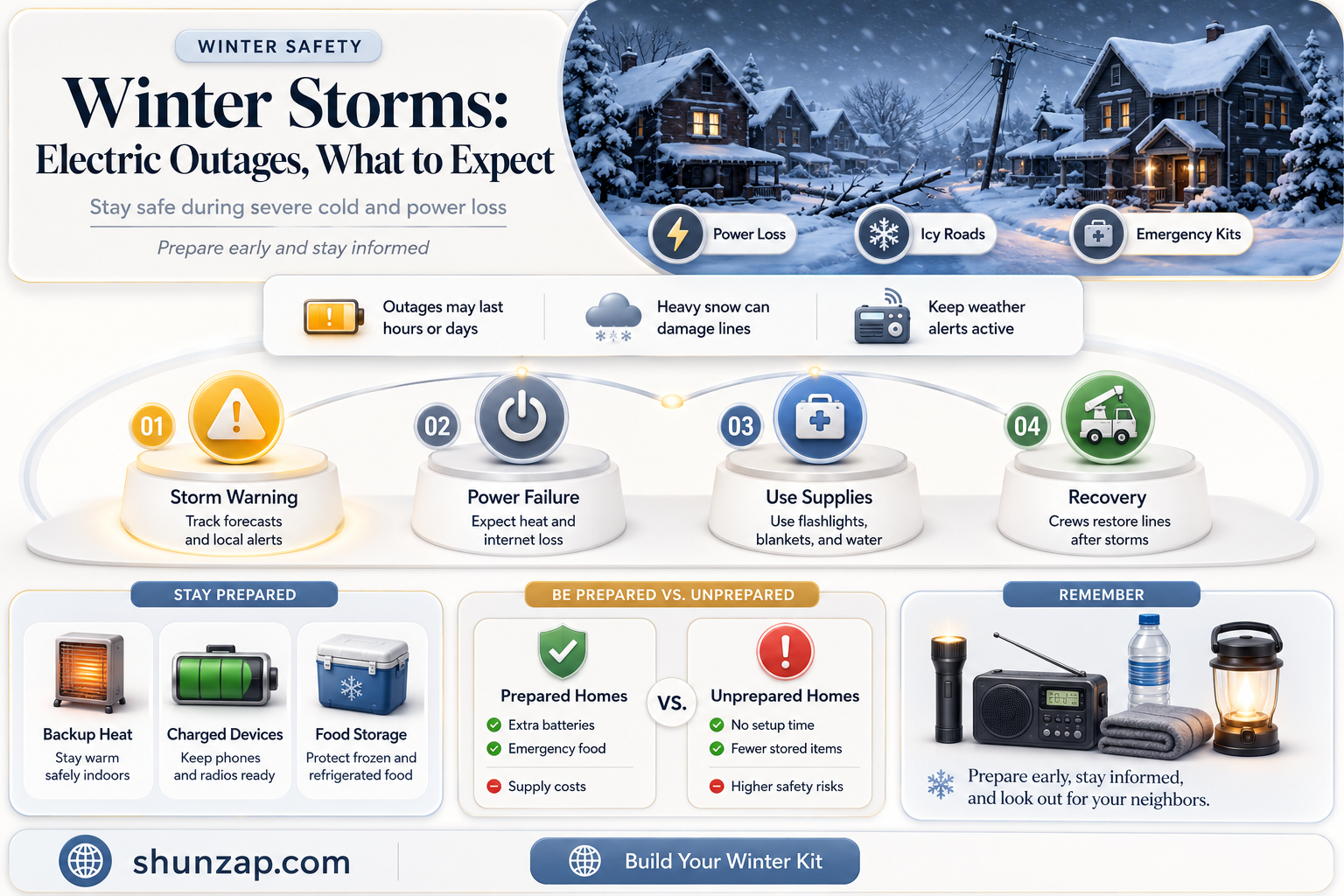 are electric outages expected in winter storm
