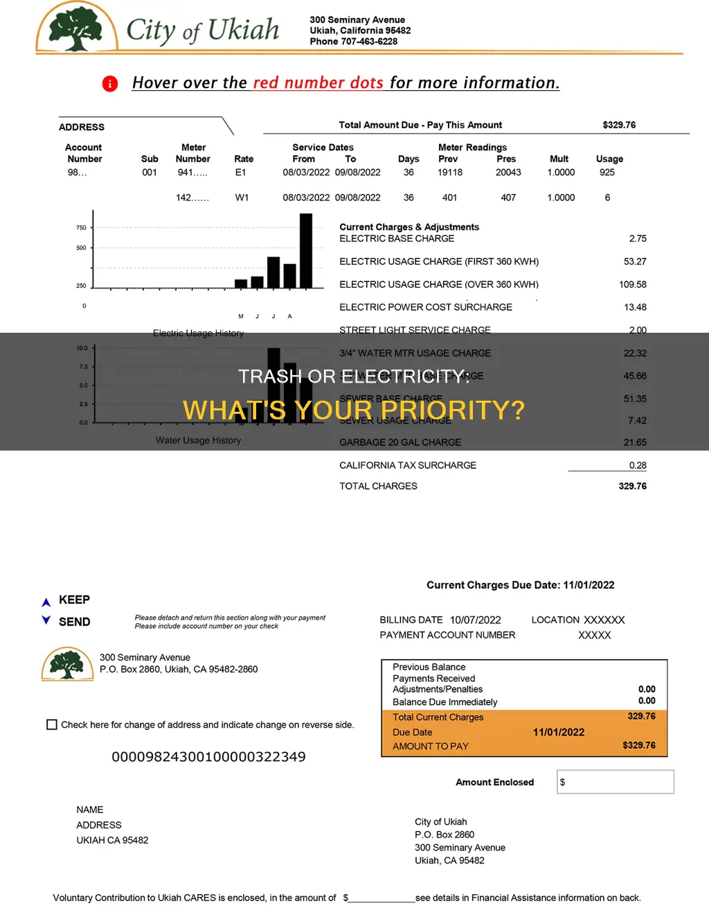 would you rather pay trash or electricity